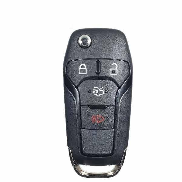 Car Key Replacement N5F-A08TAA 2013-2016 Ford Fusion 4-Button Flip Key 128 Bit QINUO